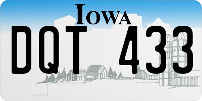 IA license plate DQT433
