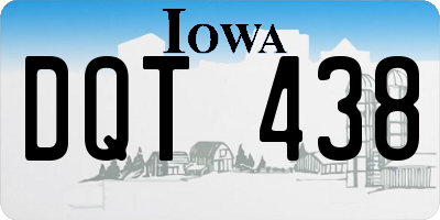 IA license plate DQT438