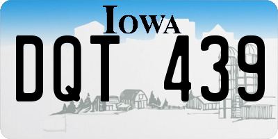 IA license plate DQT439