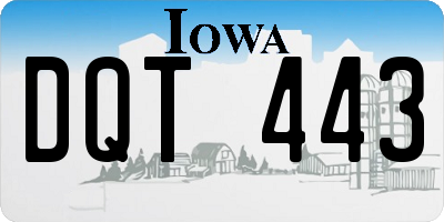 IA license plate DQT443