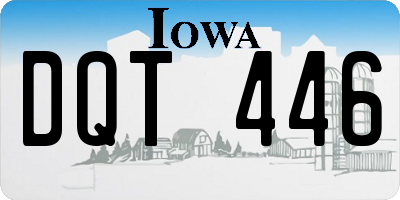 IA license plate DQT446