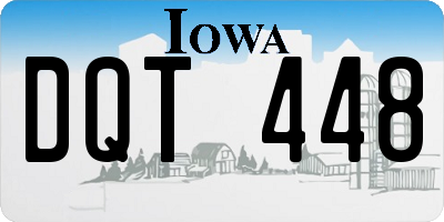 IA license plate DQT448