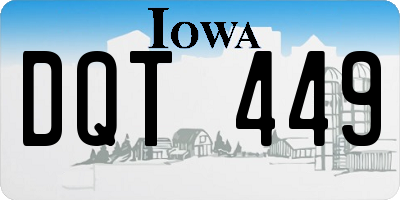IA license plate DQT449