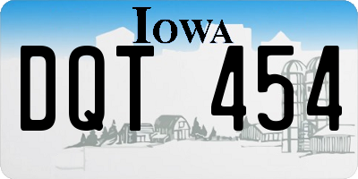 IA license plate DQT454