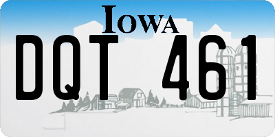 IA license plate DQT461