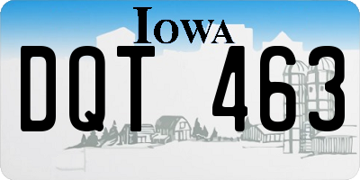 IA license plate DQT463
