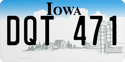 IA license plate DQT471
