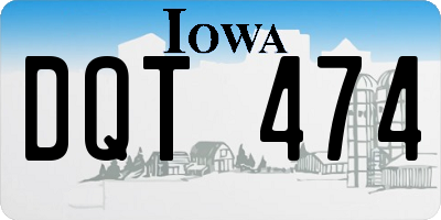 IA license plate DQT474