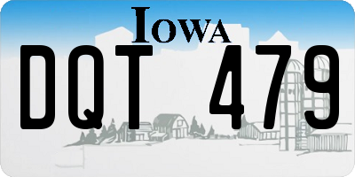 IA license plate DQT479
