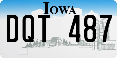 IA license plate DQT487