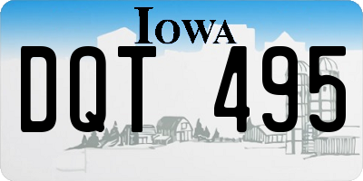 IA license plate DQT495