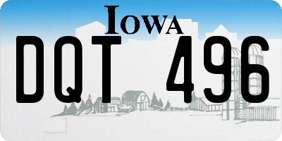 IA license plate DQT496