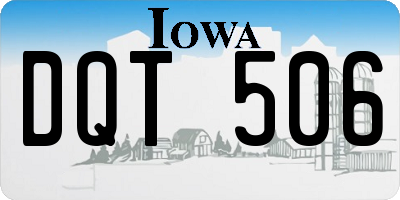 IA license plate DQT506