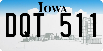 IA license plate DQT511