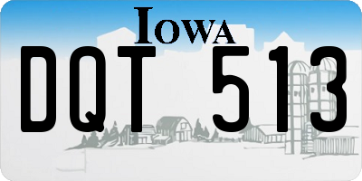 IA license plate DQT513