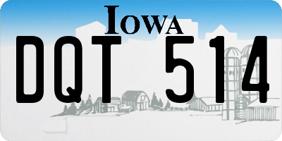 IA license plate DQT514