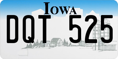 IA license plate DQT525