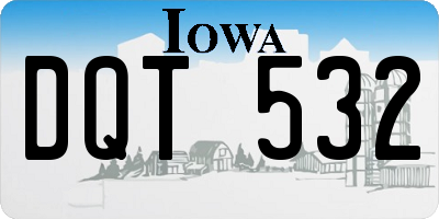 IA license plate DQT532
