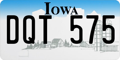 IA license plate DQT575