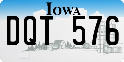 IA license plate DQT576