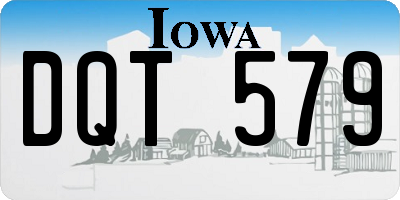 IA license plate DQT579