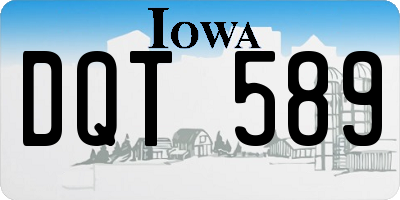 IA license plate DQT589