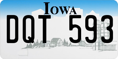 IA license plate DQT593