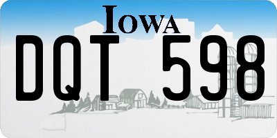 IA license plate DQT598