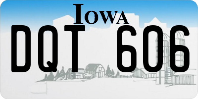 IA license plate DQT606