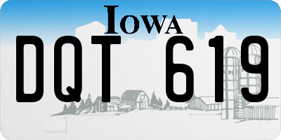 IA license plate DQT619