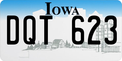 IA license plate DQT623