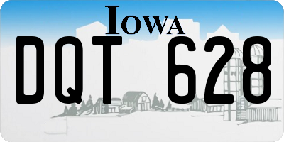 IA license plate DQT628
