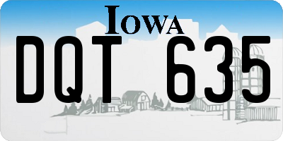 IA license plate DQT635
