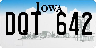 IA license plate DQT642