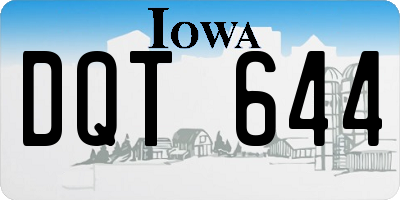 IA license plate DQT644