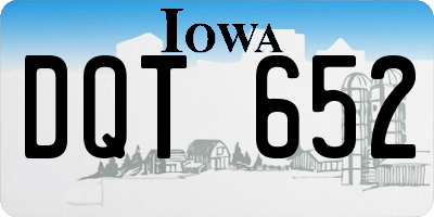 IA license plate DQT652