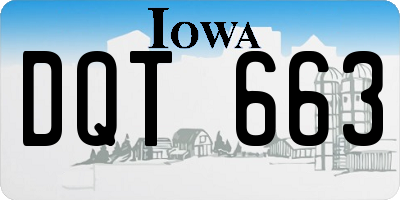 IA license plate DQT663