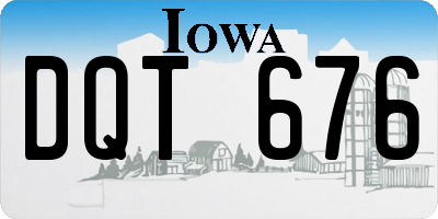 IA license plate DQT676