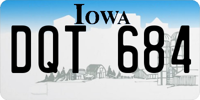 IA license plate DQT684