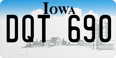 IA license plate DQT690