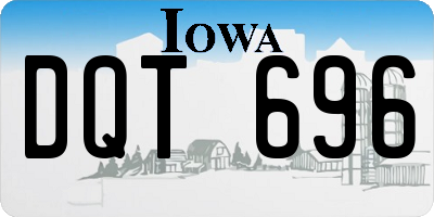 IA license plate DQT696