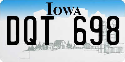 IA license plate DQT698