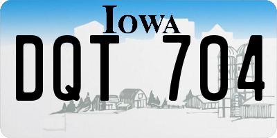 IA license plate DQT704
