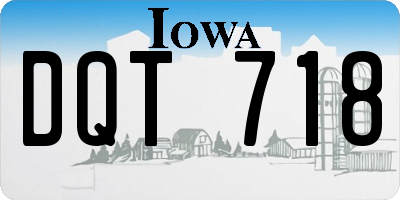 IA license plate DQT718