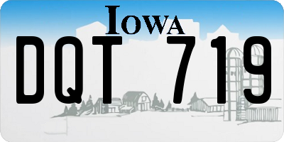 IA license plate DQT719