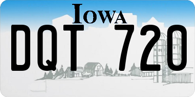 IA license plate DQT720