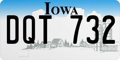 IA license plate DQT732