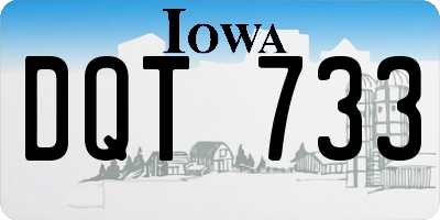 IA license plate DQT733