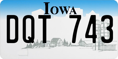 IA license plate DQT743
