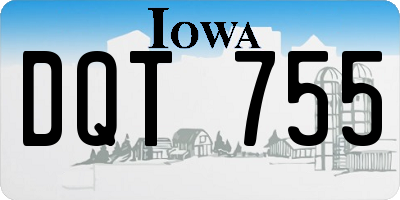 IA license plate DQT755